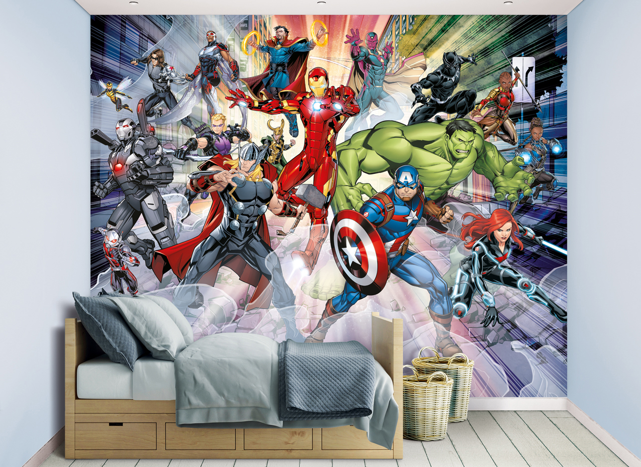 Avengers Wall Stickers For Kids Bedrooms Walltastic Home