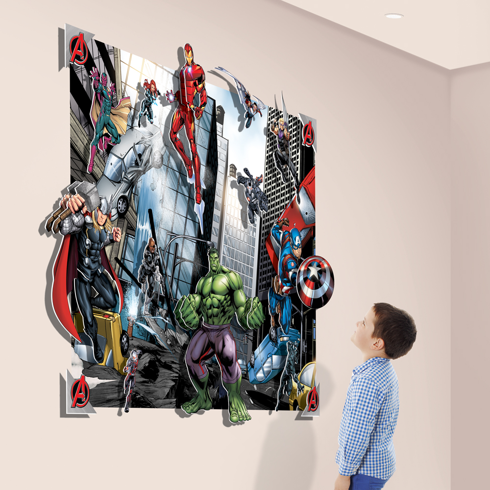 Avengers Wall Mural 4ft X 5ft Walltastic