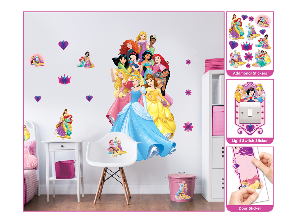 NEW Disney Princesses XL 4ft Room Sticker Walltastic
