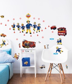 Fireman Sam Wall Sticker Bedroom Scene - 45835
