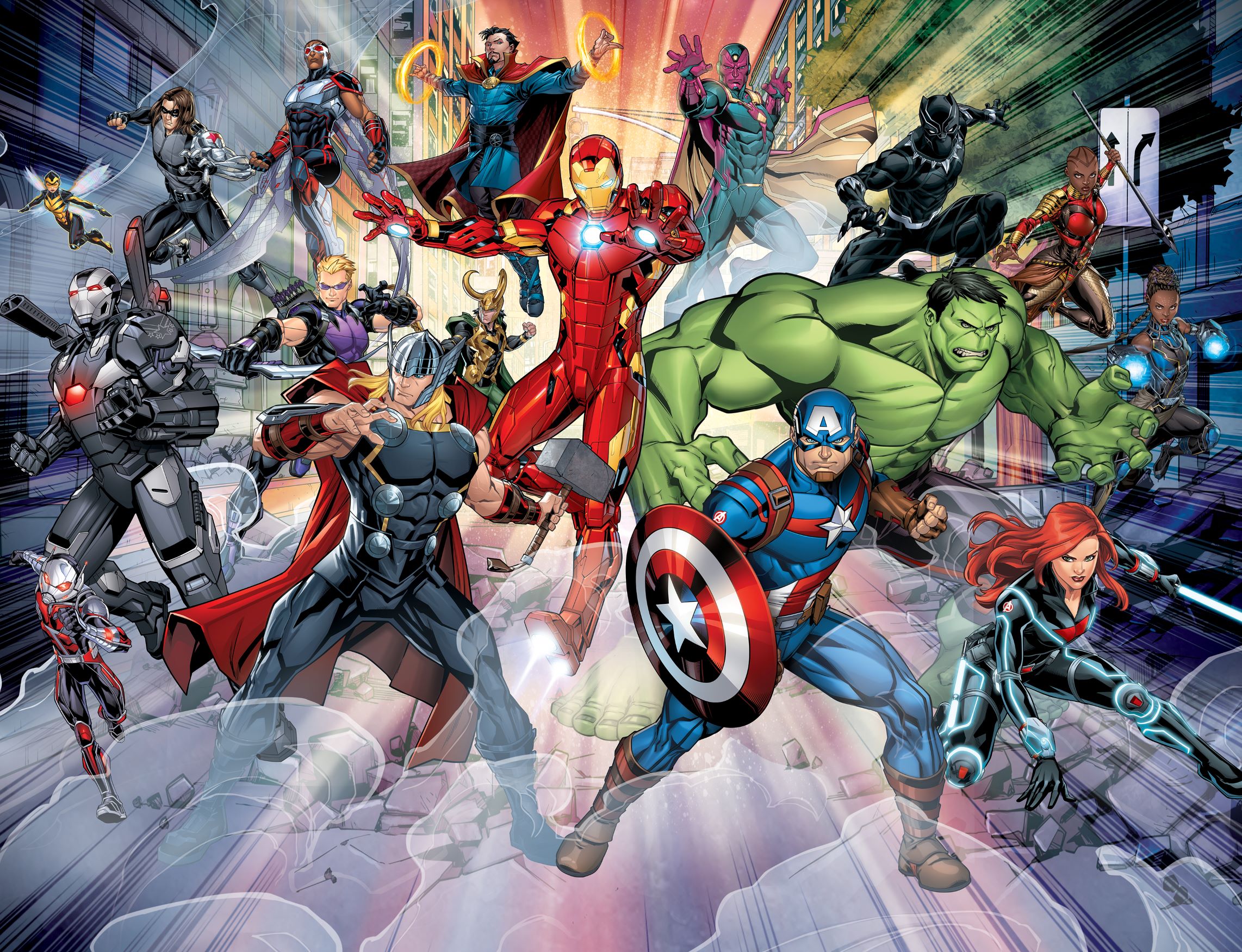 Marvel Avengers 8ft x 10ft Wall Mural Walltastic