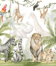 Jungle Safari_12PC_MURAL Web